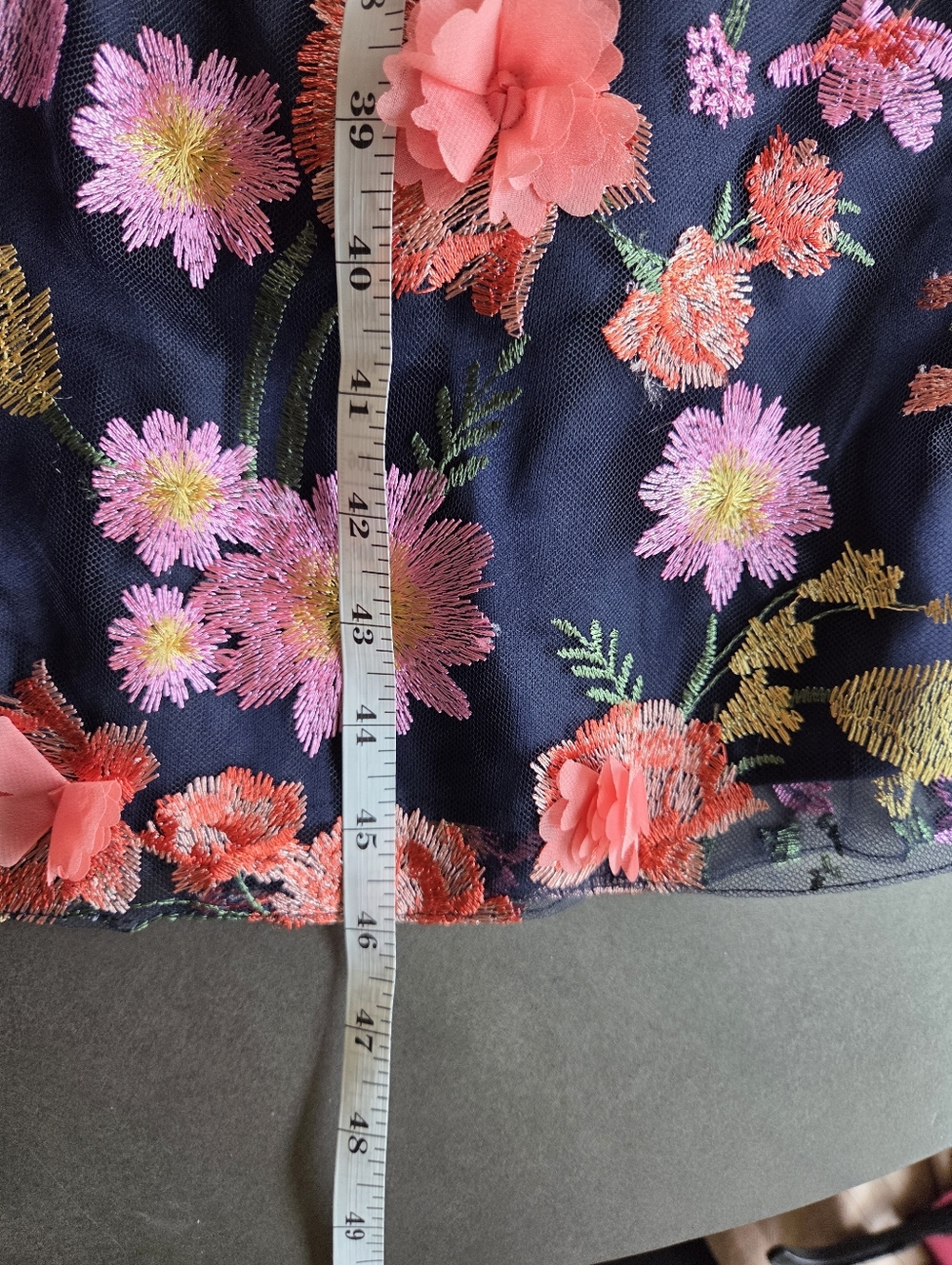 Xscape Off The-Shoulder Embroidered Floral Midi Dress Size 14 NWT $300 Formal - Picture 16 of 16